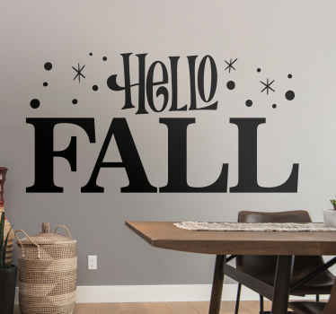 HELLO FALL holiday sticker - TenStickers