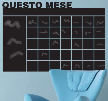 Lavagna adesiva agenda mese - TenStickers