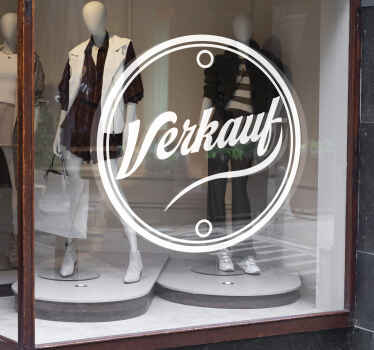 Schaufensteraufkleber Rabatt Kreis - TenStickers