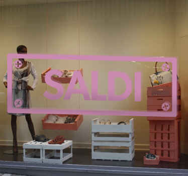 Vetrofania saldi segnale strada - TenStickers