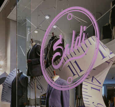 Vetrofania saldi cerchio promozionale - TenStickers