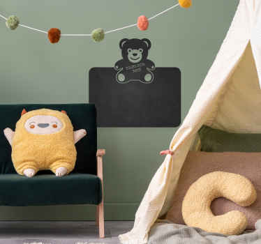 Naklejka tablica miś - TenStickers