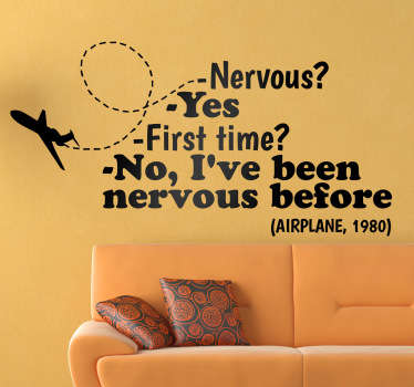 룸 스티커-1980 년부터 미국의 디아 스터 코미디 영화 비행기를 쳤다!