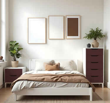 Mat granat monofarvet arkklistermærke - TenStickers