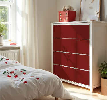 Sticker couleur uni rouge cerise mat - TenStickers