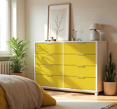 Mat lys gul monofarvet arkklistermærke - TenStickers