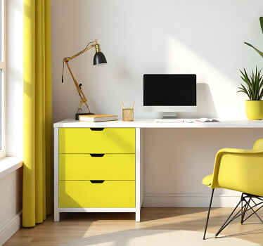 Mat lys gul monofarvet arkklistermærke - TenStickers