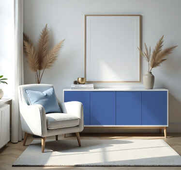 Mat blå monofarvet arkklistermærke - TenStickers