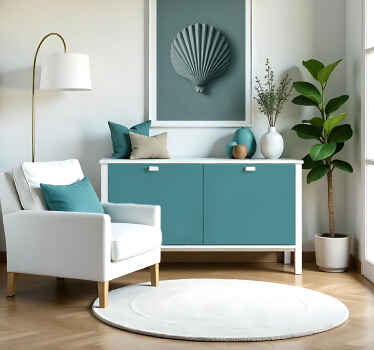 Mat mørk turkis monofarvet arkklistermærke - TenStickers