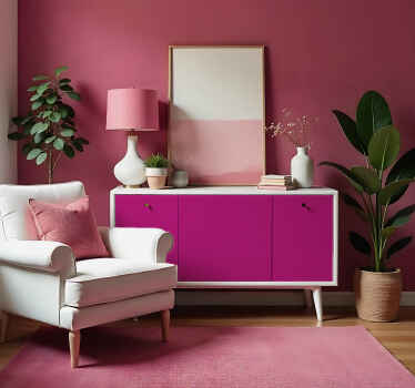 Mat varm pink monofarvet arkklistermærke - TenStickers