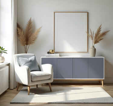 Mat neutral grå monofarvet arkklistermærke - TenStickers