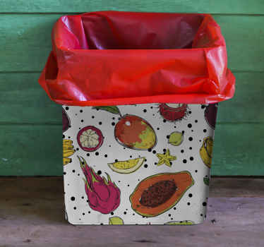 Boceto de vinilo adhesivo colorida del envase de las frutas exóti - TenVinilo