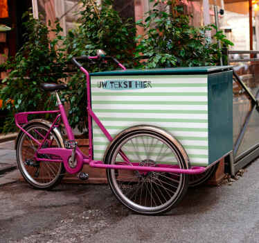 Räätälöity teksti tavarapyörälle linjatarrat - Tenstickers