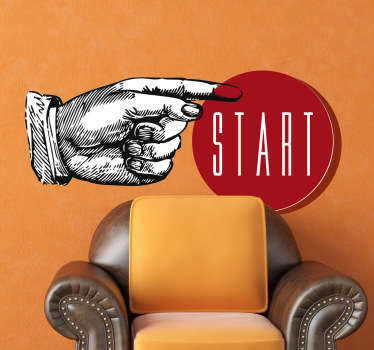 Naklejka wciśnij start - TenStickers