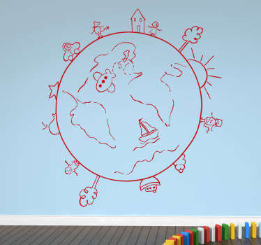 Sticker globe voyages - TenStickers