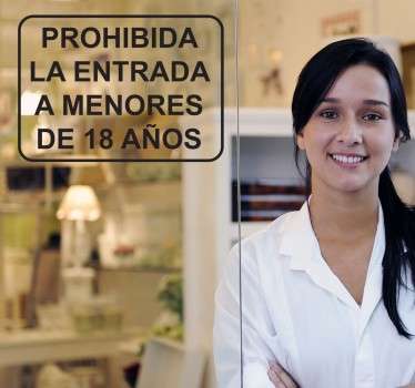 Adhesivo decorativo no se permite la entrada 18 - TenVinilo