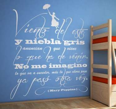 Vinilo decorativo texto Mary Poppins - TenVinilo