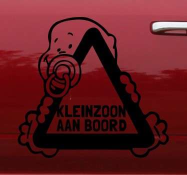 Sticker kleinzoon aan boord auto - TenStickers