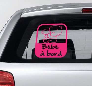Sticker bébé à bord dessin - TenStickers
