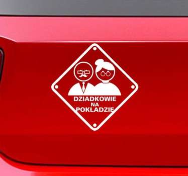 Naklejka dziadkowie na pokładzie - TenStickers