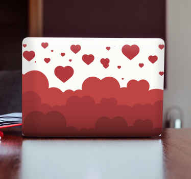 autocolante de vinil autocolante para pc nuvem coração vermelho para personalizar seu pc com estilo. Esta capa colorida para pc apresentaria a qualquer pc uma aparência excelente.
