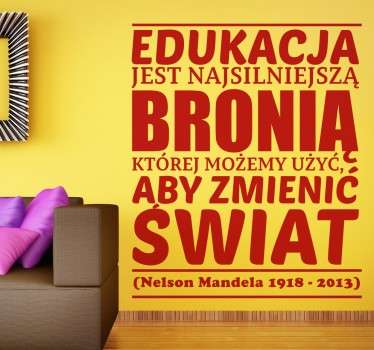 Naklejka cytat Nelson Mandela - TenStickers