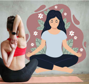 Sticker autres Sports Illustration de la pratique du yoga - TenStickers