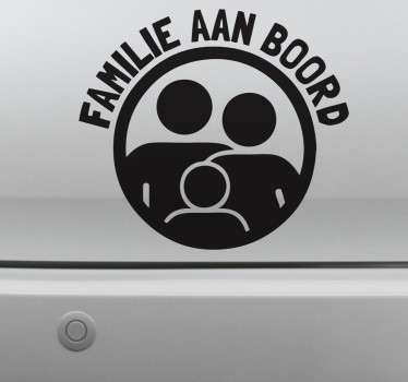 Sticker auto familie aan boord - TenStickers