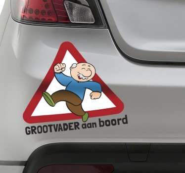 Sticker grootvader aan boord auto - TenStickers