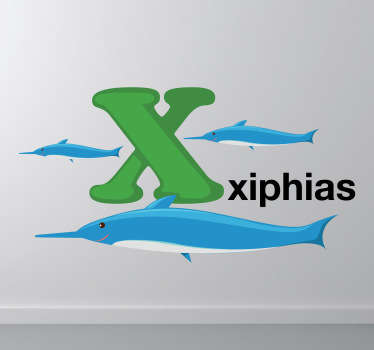 Vinilo decorativo letra X - TenVinilo