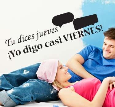 Vinilo decorativo casi viernes - TenVinilo