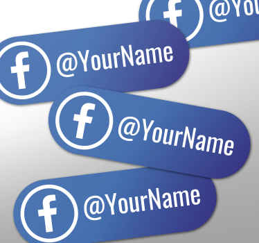 Vinilo personalizable nombre de Facebook - TenVinilo