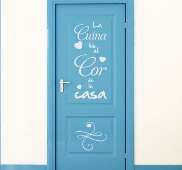 Vinilo decorativo cuina casa vertical - TenVinilo