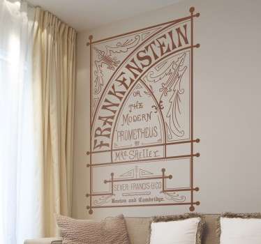 Vinilo decorativo Frankenstein libro - TenVinilo