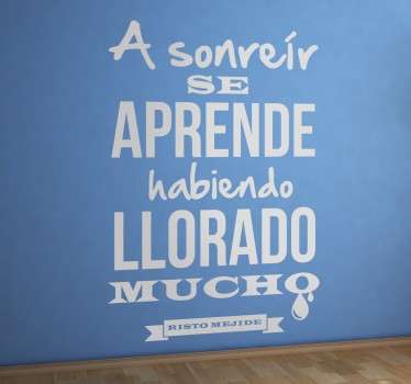 Vinilo decorativo frases Risto llorado - TenVinilo