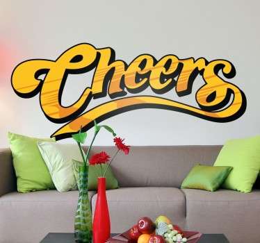 Adhesivo a todo color del característico logotipo de tu serie favorita de los años 80 basada en un bar "where everybody knows your name"