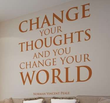 Norman Vincent Quote Muursticker - TenStickers