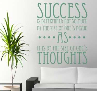 Success Is Determined Wall Sticker - TenStickers