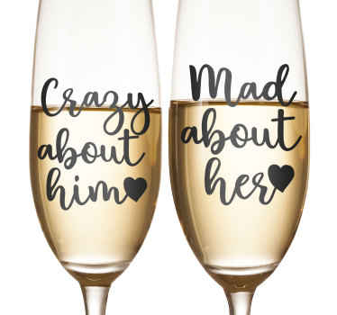 Love Expression Glassware quote sticker - TenStickers