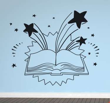 Sticker enfant livre imagination - TenStickers