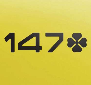 Adhesivo pegatina 147 trébol - TenVinilo