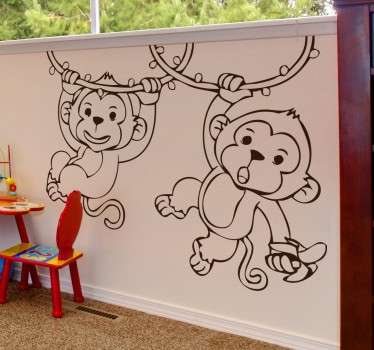 Köyden apinan seinä tarra - Tenstickers