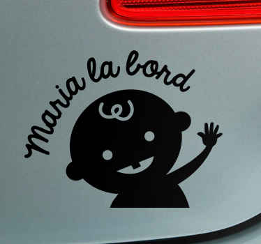 Baby on board silhouette baby on board sticker - TenStickers