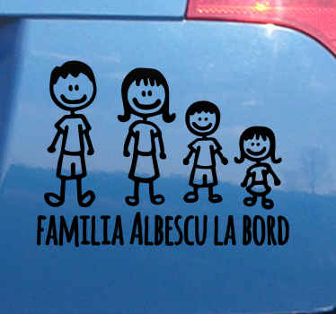 Autocolant de familie la bord bebeluș la bord - TenStickers