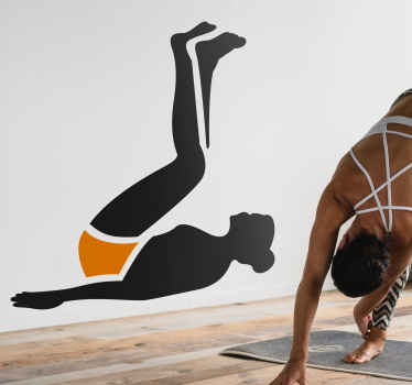 Sticker femme abdos - TenStickers