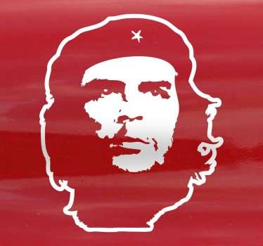 Vinil decorativo personalizado com a silhueta de Che Guevara, o mitico politico que lutou pela mudança em Cuba lutando pela igualdade de direitos.