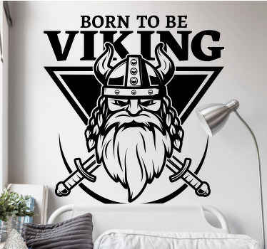 BORN to be VIKING wall stickers quotes - TenStickers