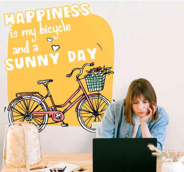 Bicycle Sunny Day location sticker - TenStickers