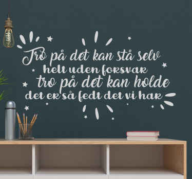 Det kan vare sang lyric wallsticker - TenStickers