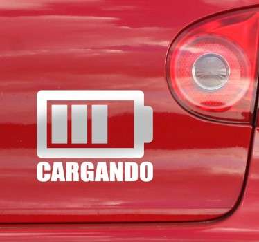 Sticker decorativo cargando coche - TenVinilo